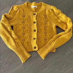 Anthropologie Golden Knit Sweater